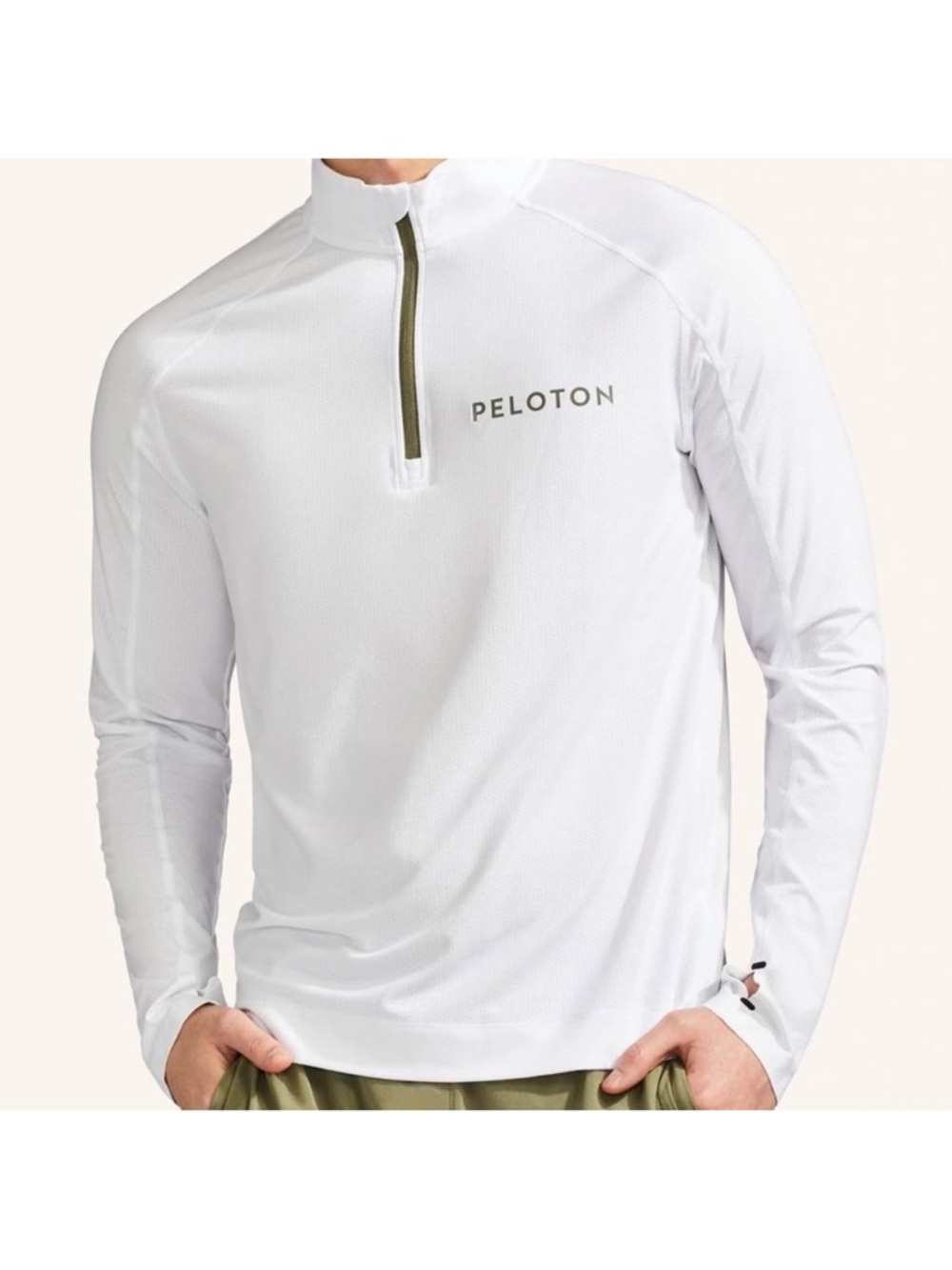 NEW Rhone X Peloton Courtside Quarter Zip Pullover Men’s size XL in White